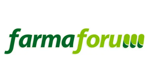 Farmaforum logo featuring green gradient text emphasizing pharmaceutical and healthcare industry networking events.