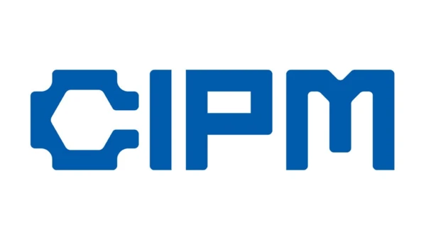 Blue CIPM logo representing the China International Pharmaceutical Machinery Exposition for pharmaceutical manufacturing equipment.