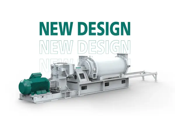 NETZSCH Dry Agitator Bead Mill PAMRI 1500 with new design for efficient sensitive dry grinding applications.