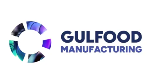 Gulfood Manufacturing logo featuring vibrant elements, representing innovation in the global food and beverage manufacturing industry.