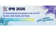 IPB 2026 banner promoting the 23rd International Processing Trade Fair for Powder, Bulk Solids, and Fluids in Shanghai July 22-24.