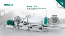 NETZSCH PAMIR 1500 dry agitator bead mill in new Ceramic/PU design for advanced grinding applications.