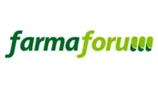Farmaforum logo featuring green gradient text emphasizing pharmaceutical and healthcare industry networking events.